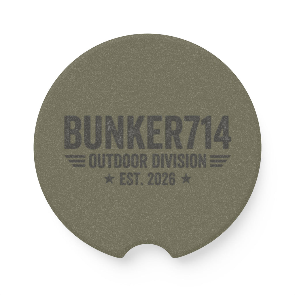 Bunker714 Soapstone Car Coaster — Outdoor Division Est. 2026 Drink Holder