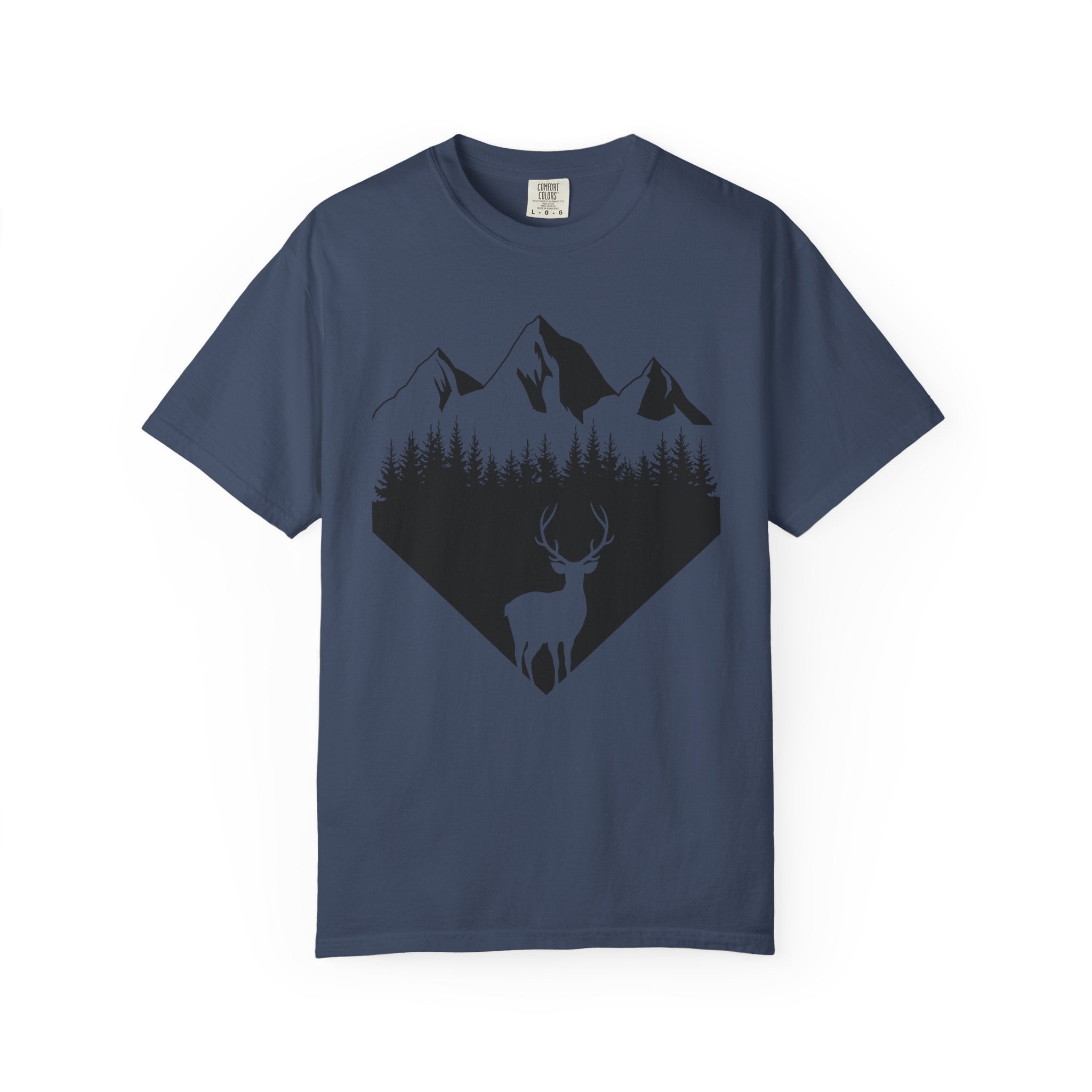 Mountain Forest Deer T-Shirt — Outdoor Nature Graphic Tee