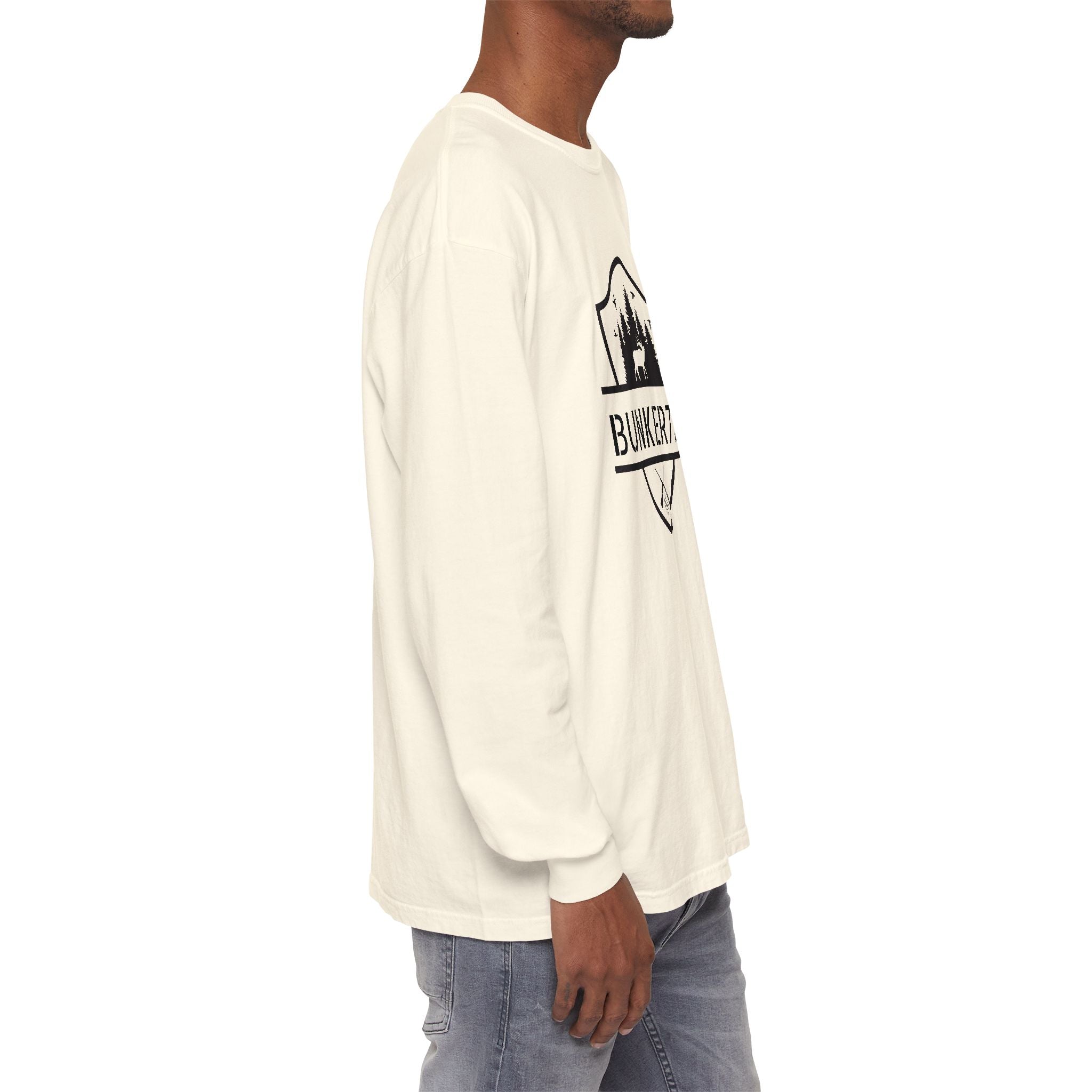 Bunker714 Shield Long-Sleeve Tee — Outdoor Logo Shirt