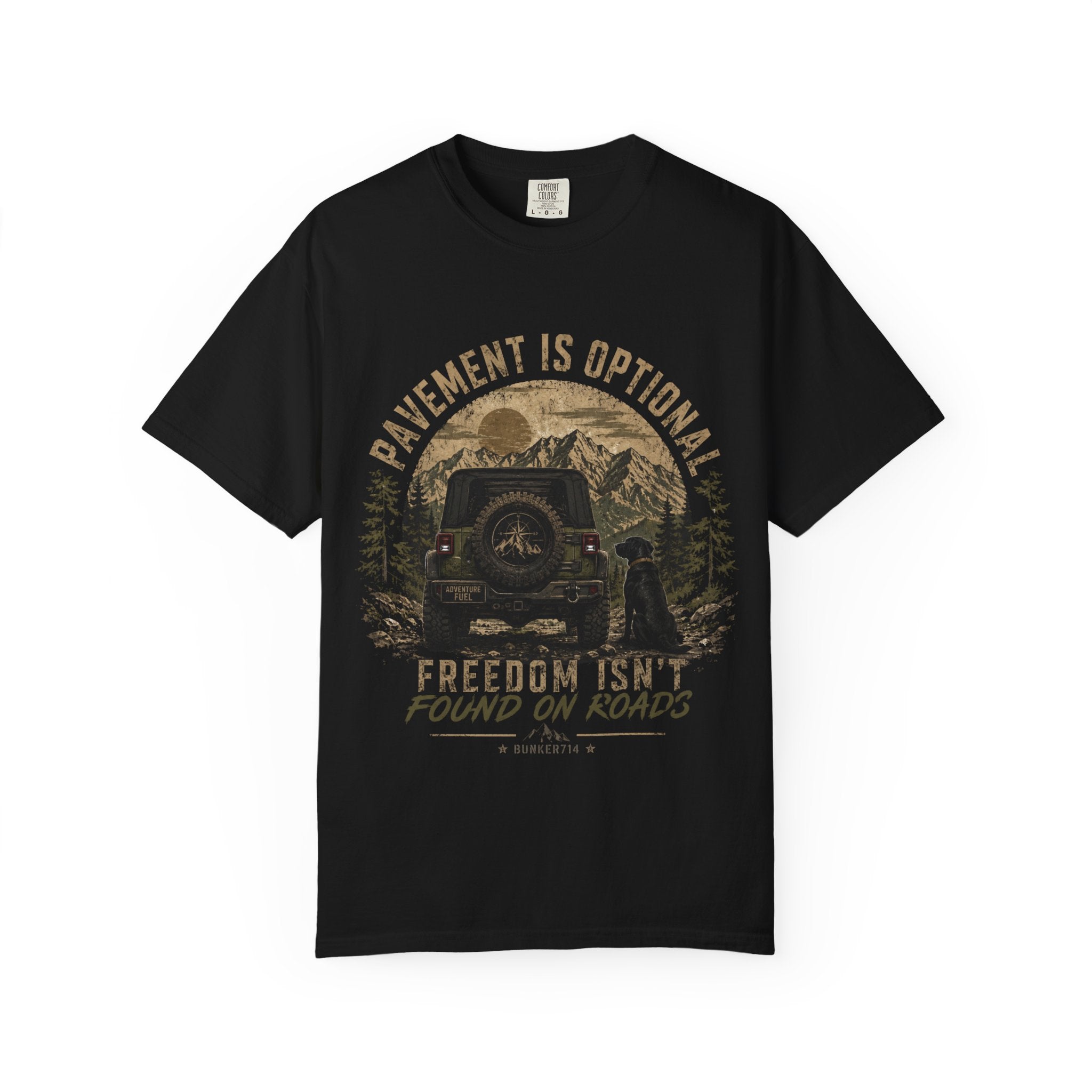 Pavement Is Optional Outdoor Adventure T-Shirt | Bunker714