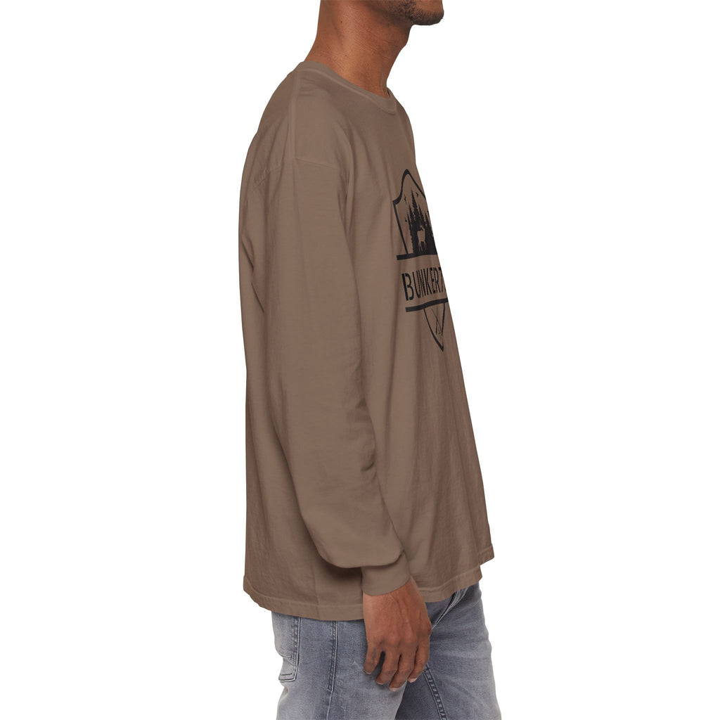 Bunker714 Shield Long-Sleeve Tee — Outdoor Logo Shirt