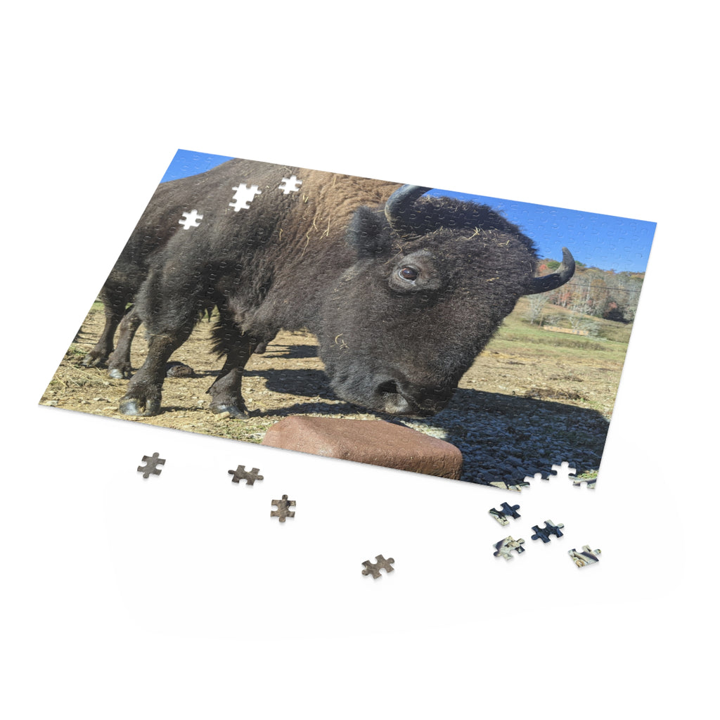 The Brown Farm Bison Scenic Jigsaw Puzzle