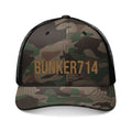 Embroidered Camo Trucker Hat – BUNKER714 Rustic Patch Cap