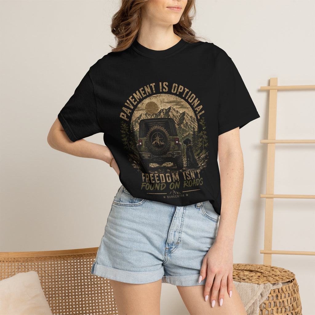 Pavement Is Optional Outdoor Adventure T-Shirt | Bunker714