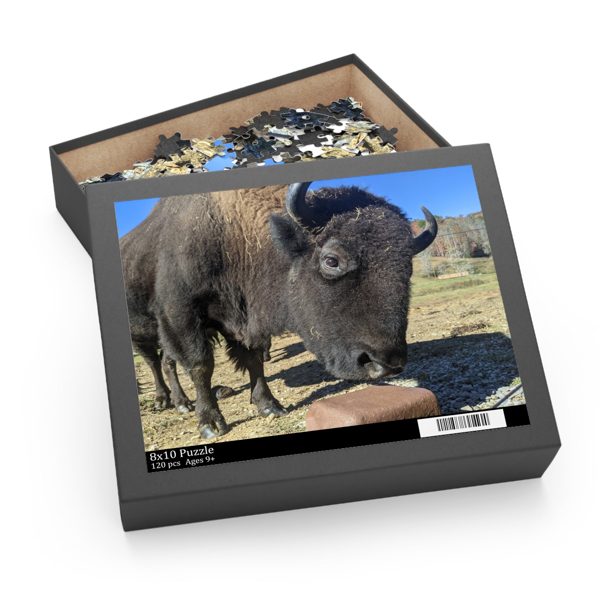 The Brown Farm Bison Scenic Jigsaw Puzzle