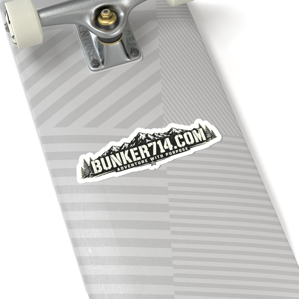 Bunker714.com Adventure Sticker — Outdoor Mountain Kiss-Cut Decal
