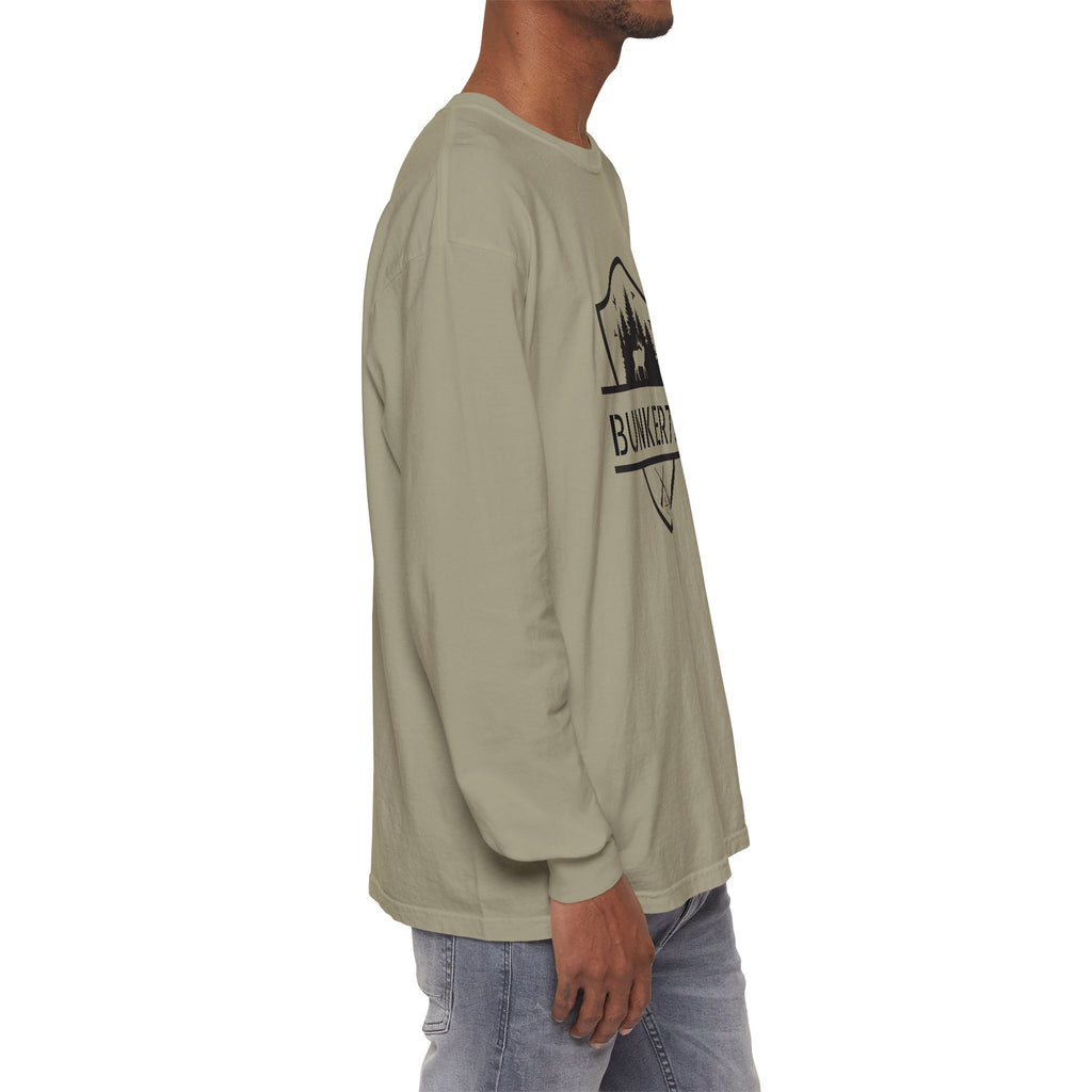 Bunker714 Shield Long-Sleeve Tee — Outdoor Logo Shirt