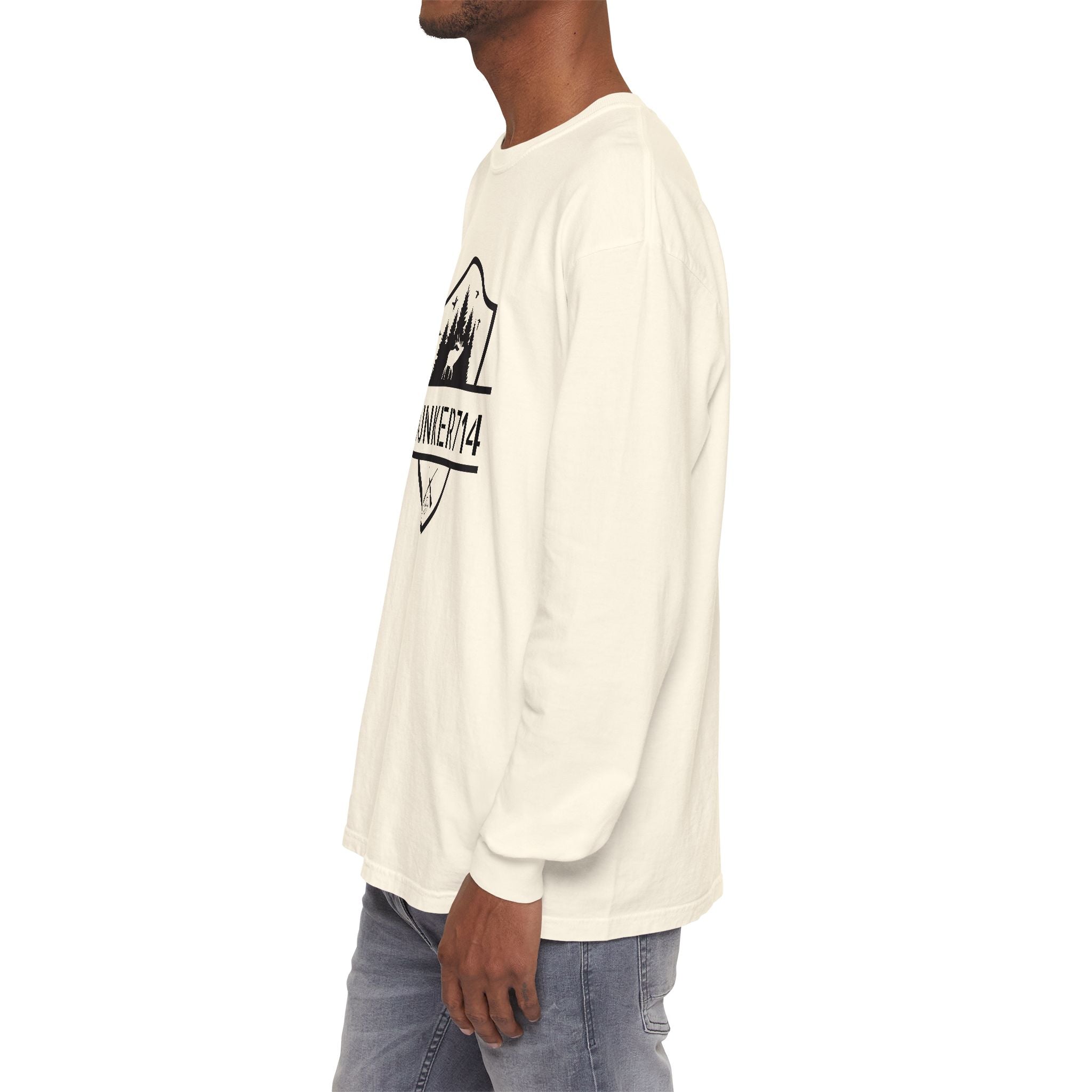 Bunker714 Shield Long-Sleeve Tee — Outdoor Logo Shirt