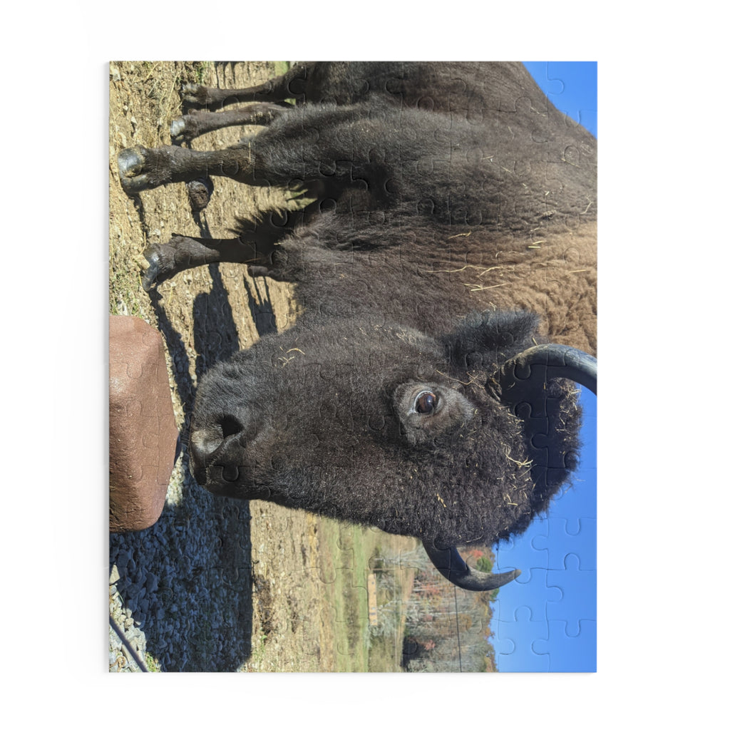 The Brown Farm Bison Scenic Jigsaw Puzzle