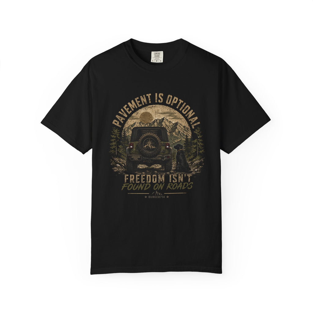 Pavement Is Optional Outdoor Adventure T-Shirt | Bunker714