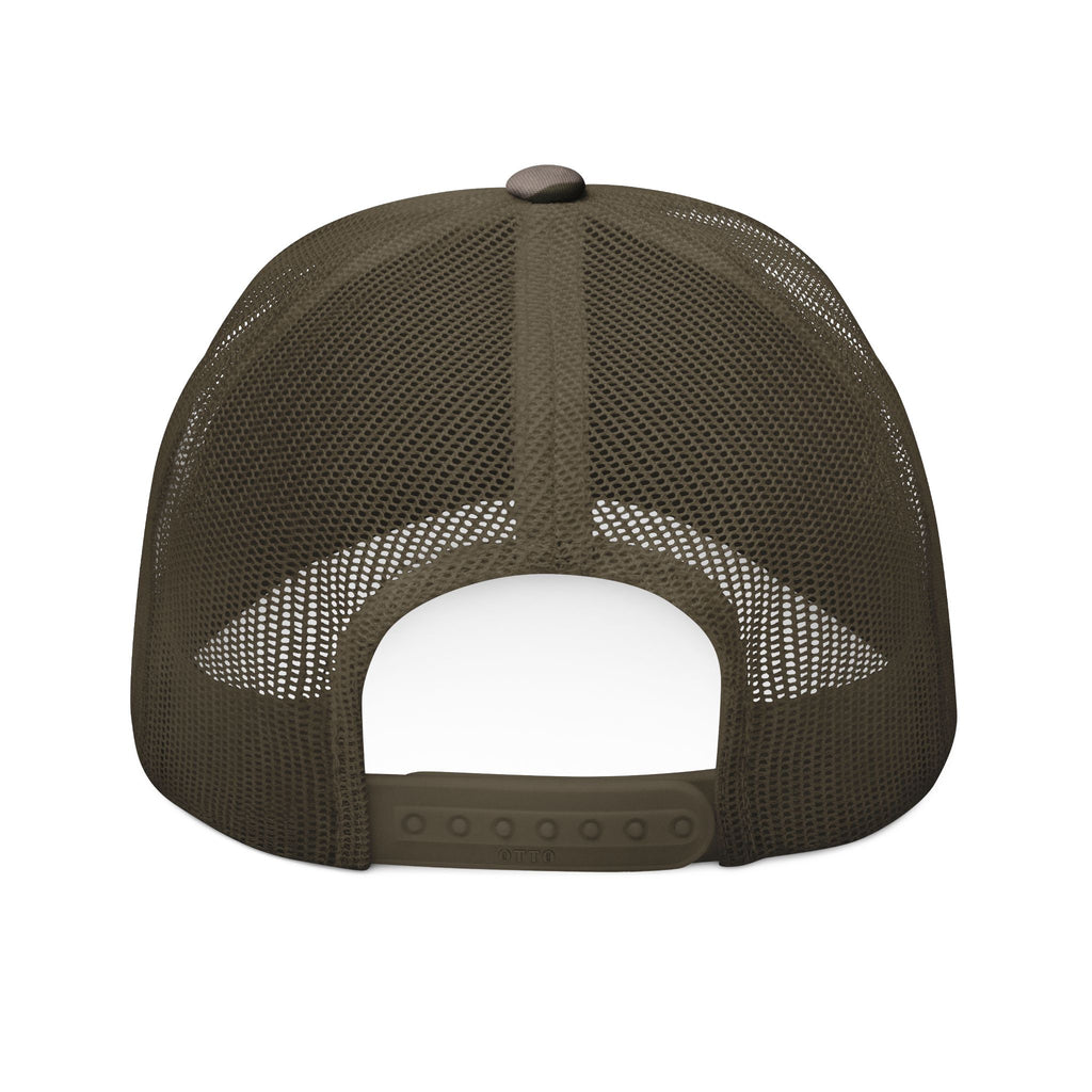Embroidered Camo Trucker Hat – BUNKER714 Rustic Patch Cap