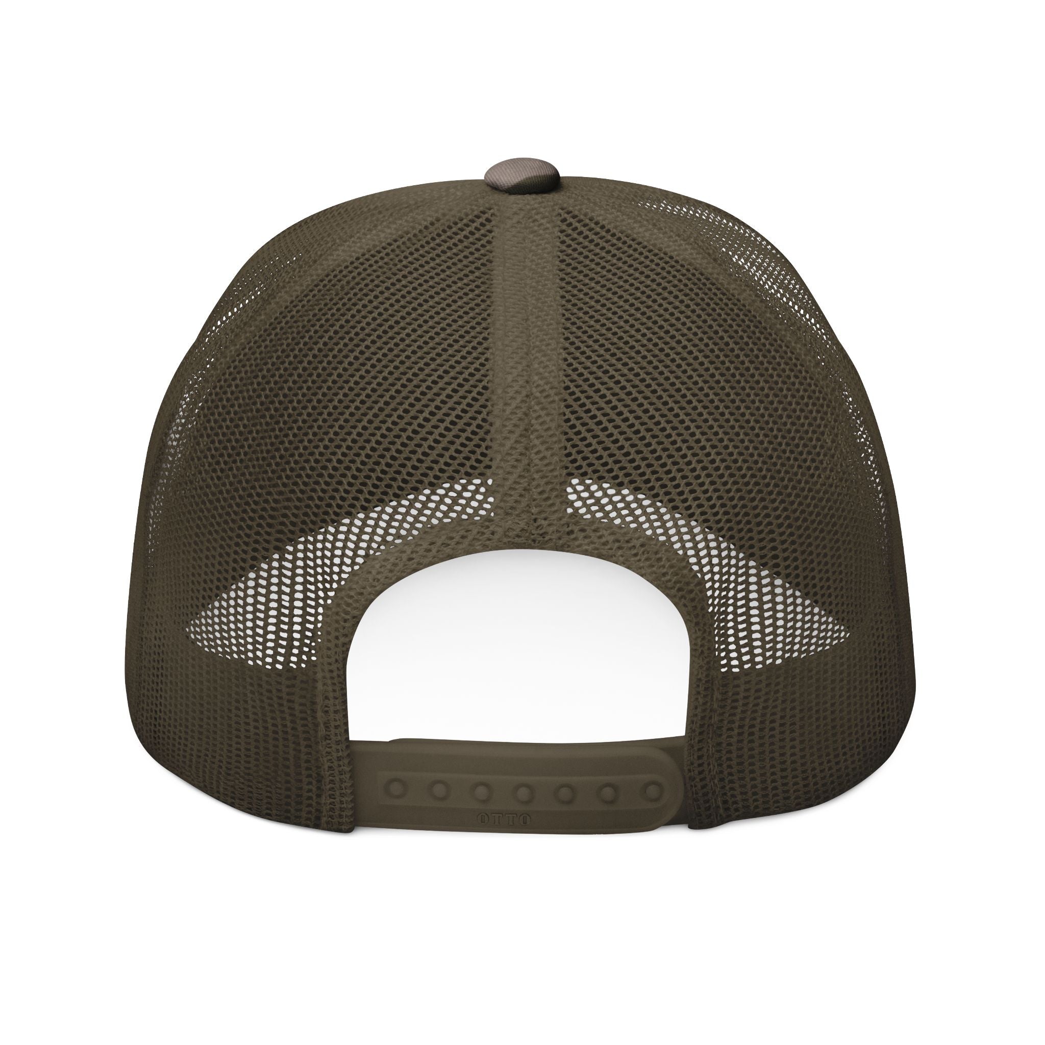 Embroidered Camo Trucker Hat – BUNKER714 Rustic Patch Cap