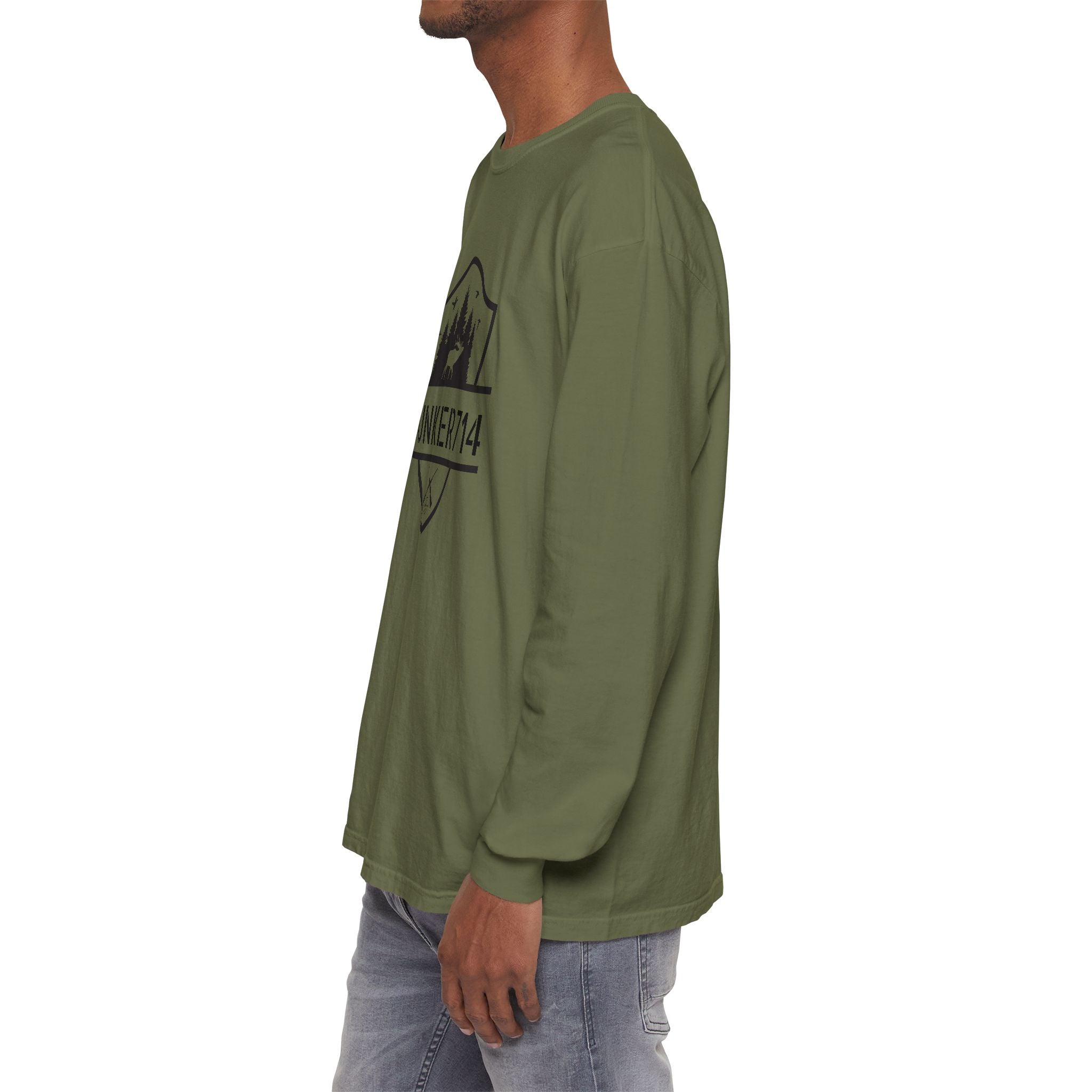 Bunker714 Shield Long-Sleeve Tee — Outdoor Logo Shirt