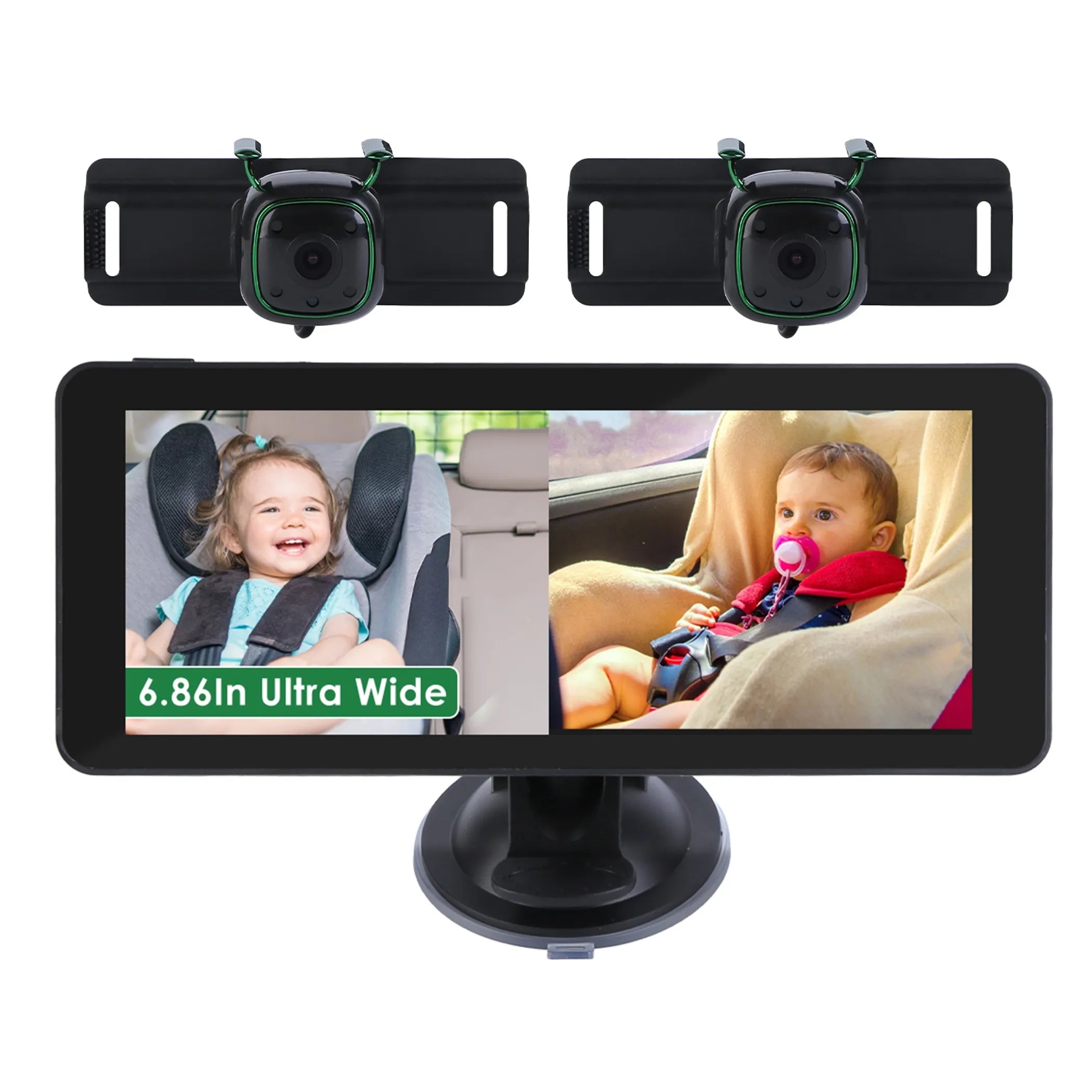 1080P Baby Car Camera for 2 Kids Dual Channel Car