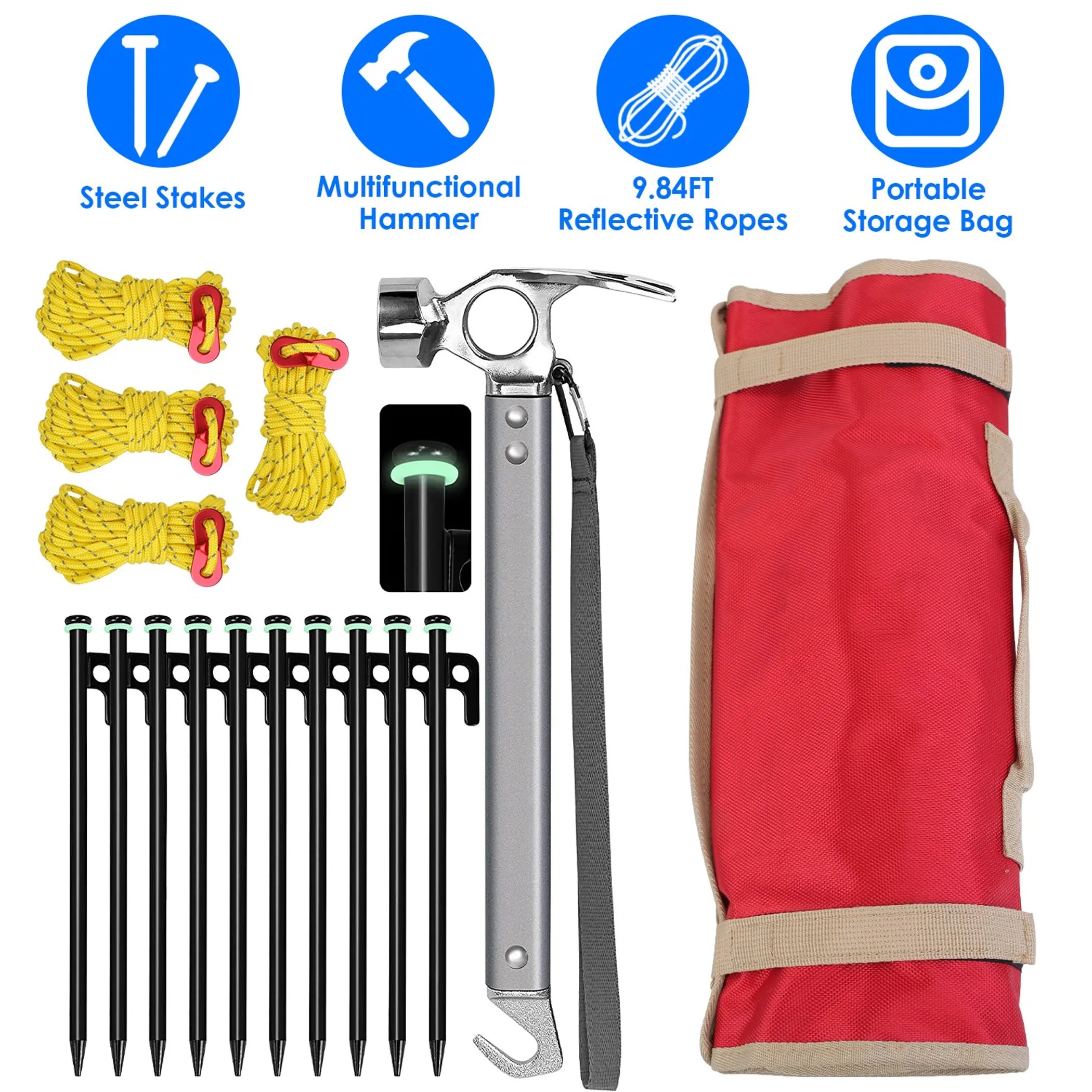 Tent Stakes Camping Hammer Tent
