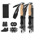 2Pcs Walking Sticks Collapsible Hiking