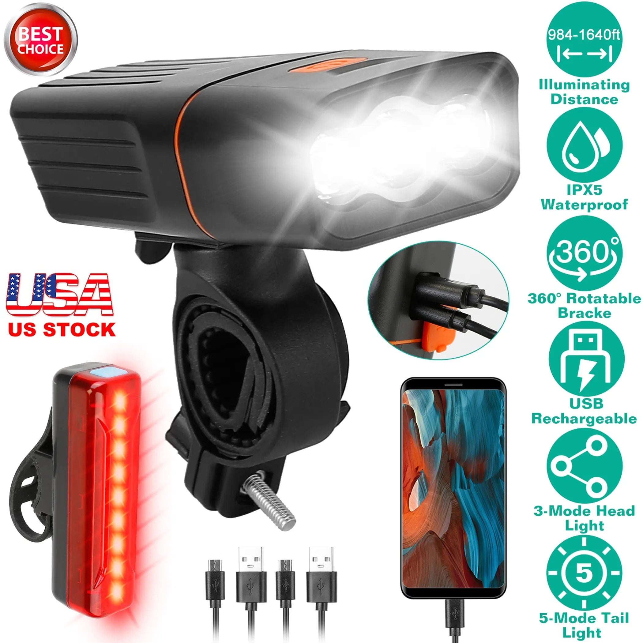 Super Bright Bike Light Set