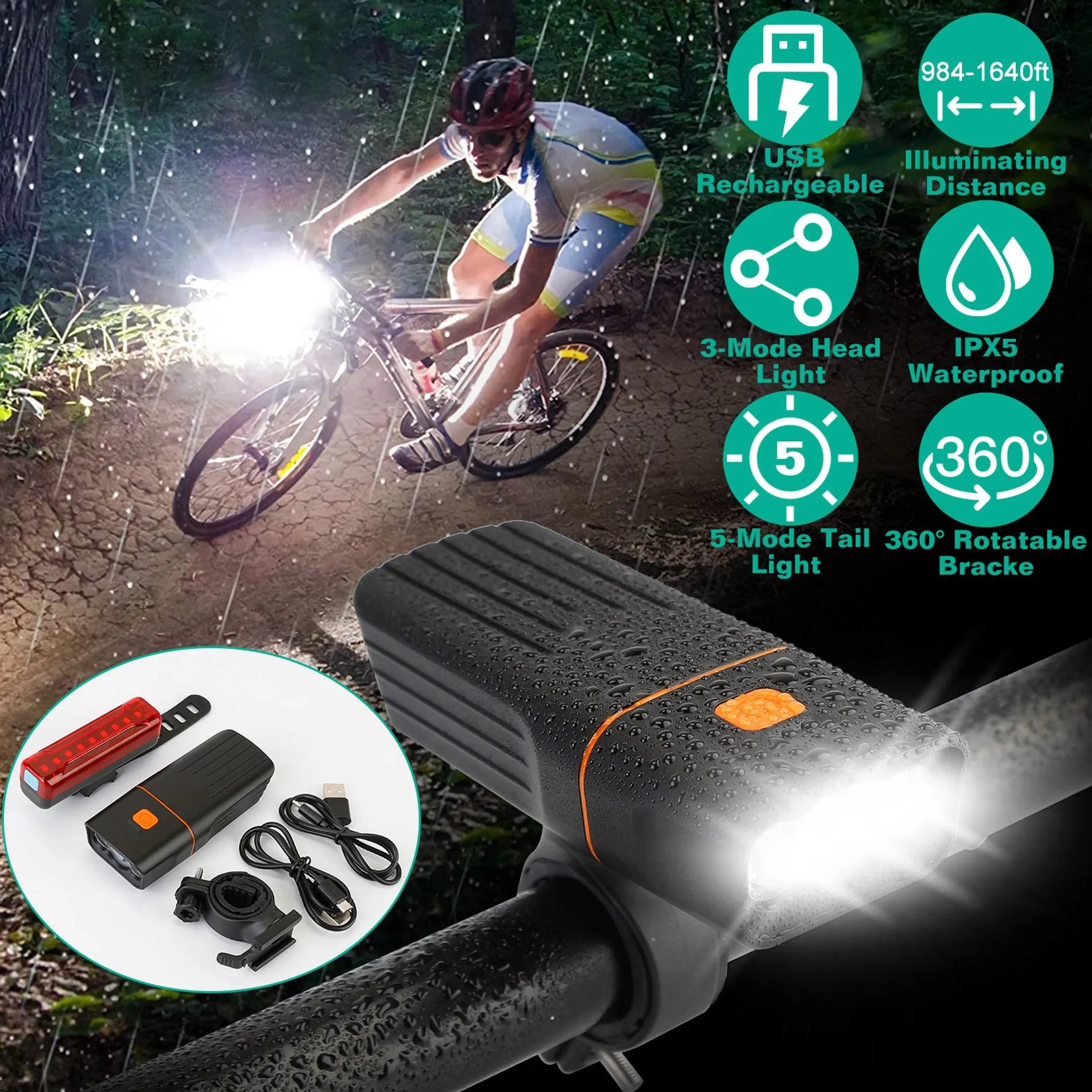 Super Bright Bike Light Set