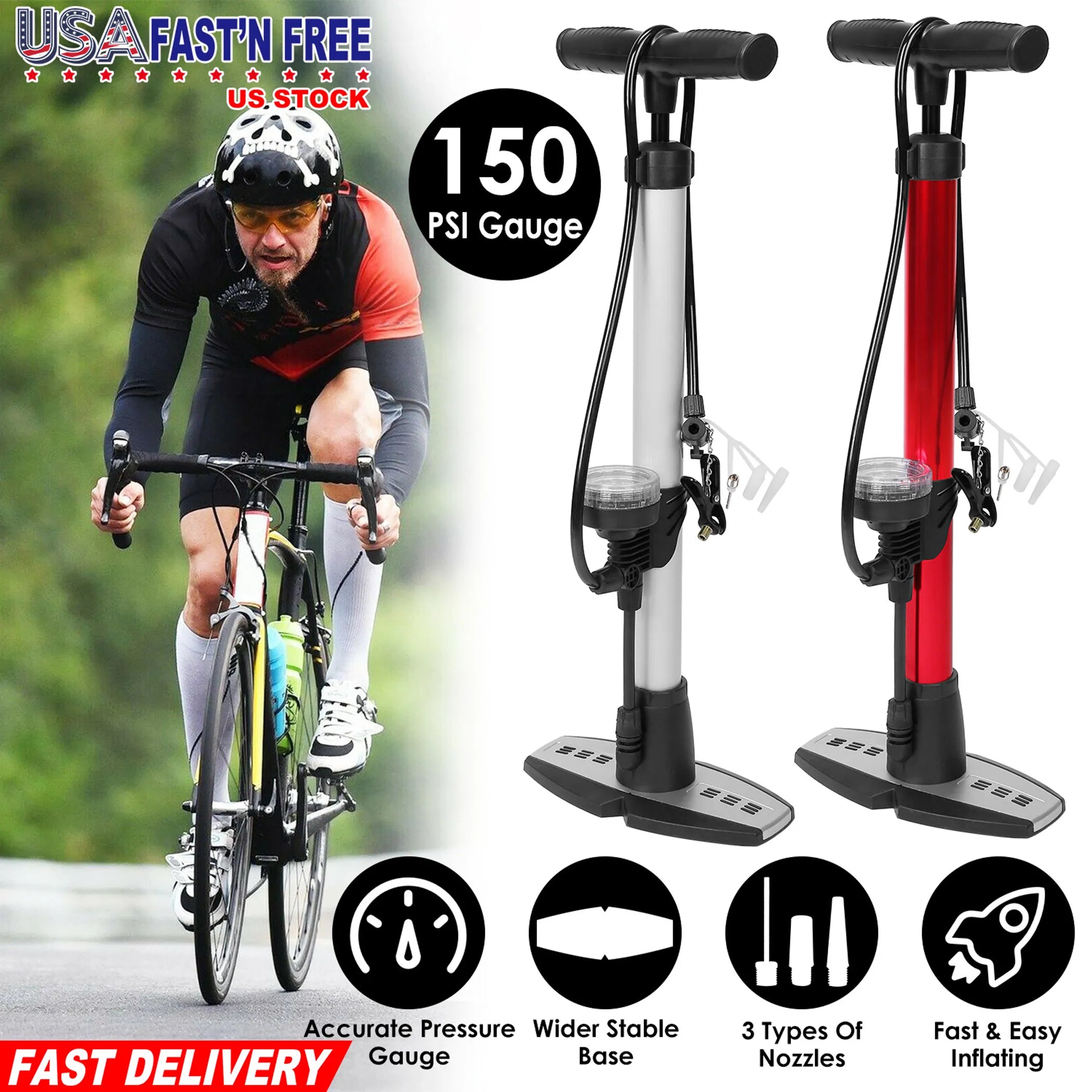 Mini Bike Pump Hand Air Floor Standing Pump