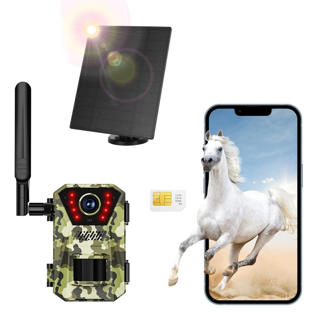 4G 4K 30FPS Solar Trail Camera