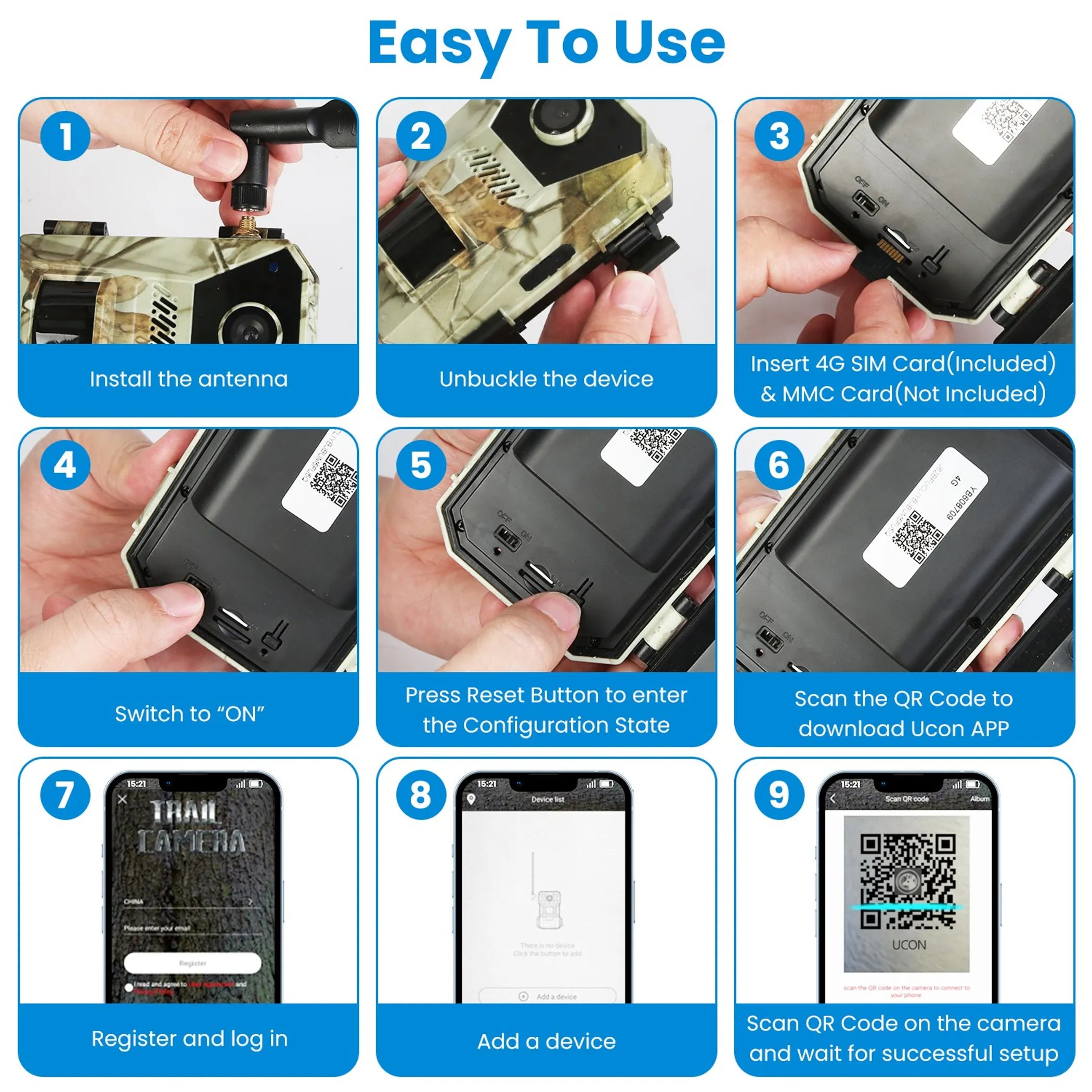 4G 4K 30FPS Solar Trail Camera