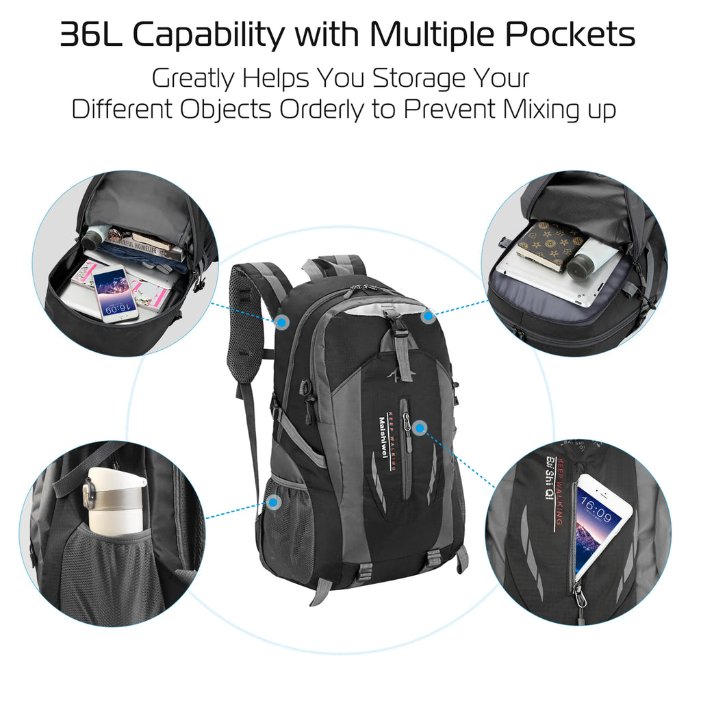 36L Outdoor Backpack Waterproof Daypack