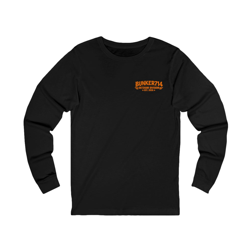 BUNKER714 “Not All Who Wander Are Lost” Bigfoot Camping Long Sleeve T-Shirt