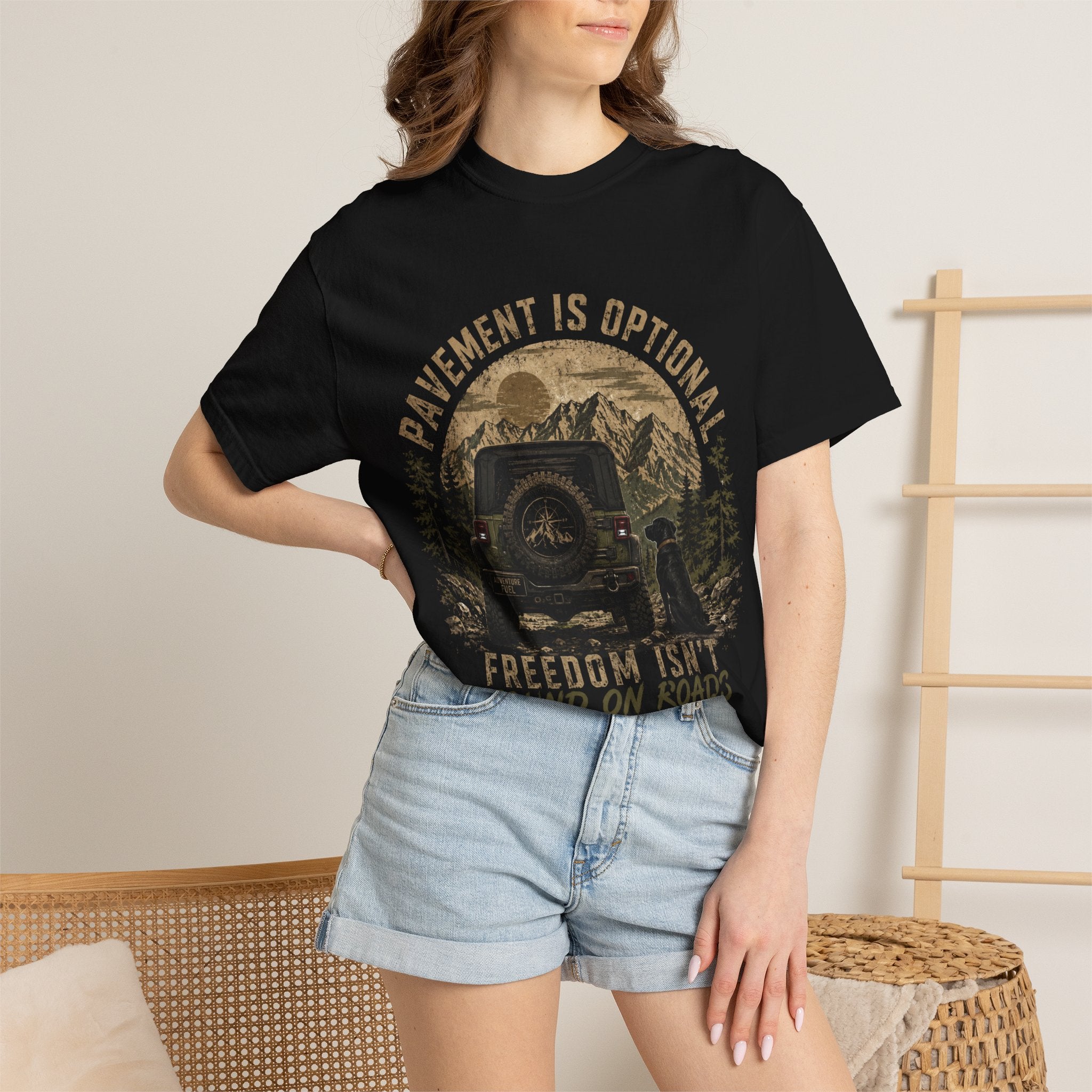 Pavement Is Optional Outdoor Adventure T-Shirt | Bunker714