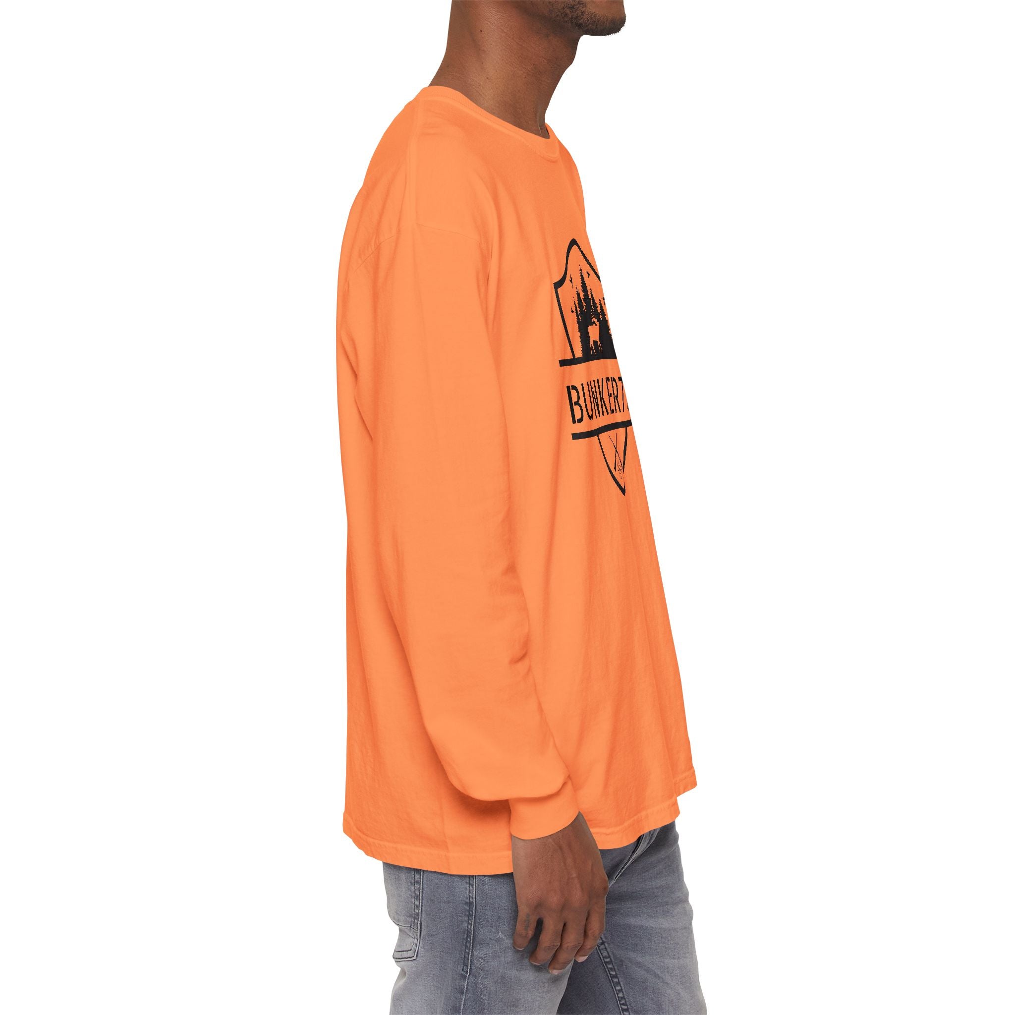 Bunker714 Shield Long-Sleeve Tee — Outdoor Logo Shirt