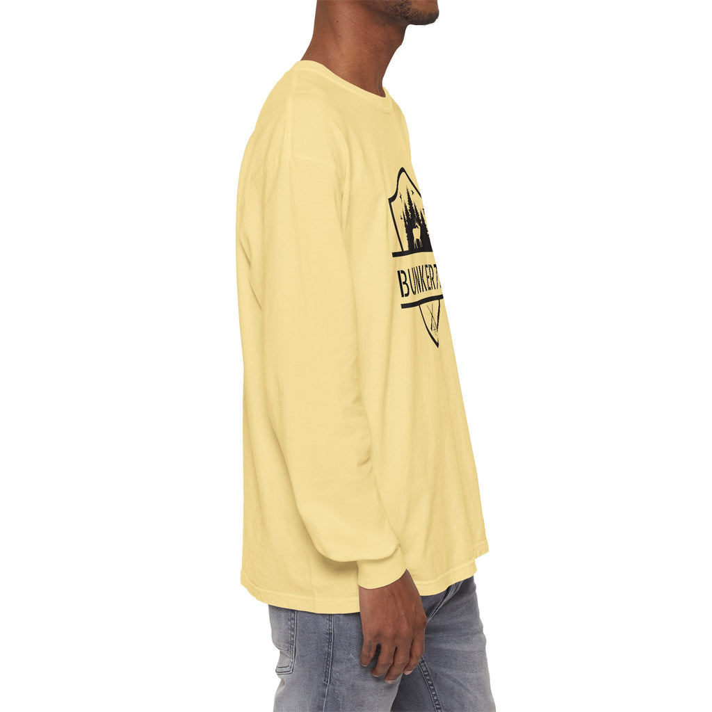 Bunker714 Shield Long-Sleeve Tee — Outdoor Logo Shirt