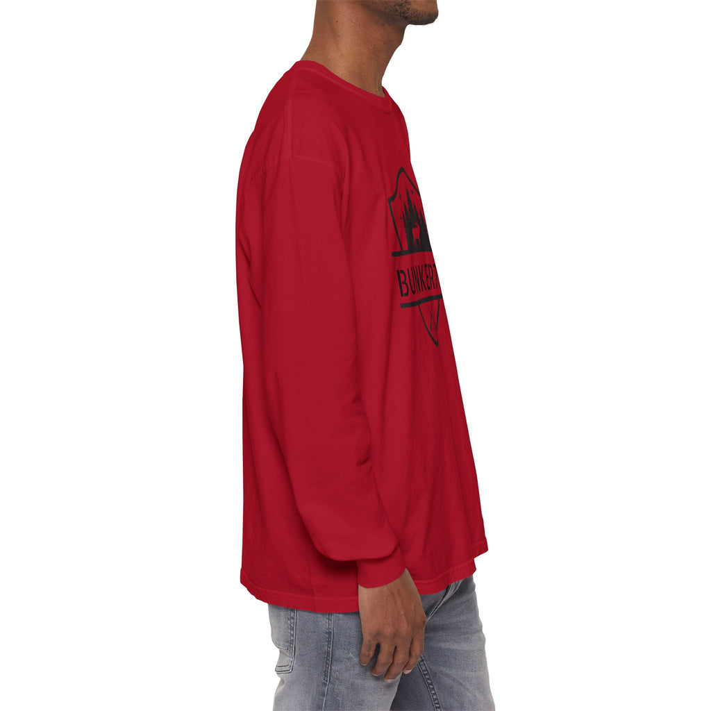 Bunker714 Shield Long-Sleeve Tee — Outdoor Logo Shirt