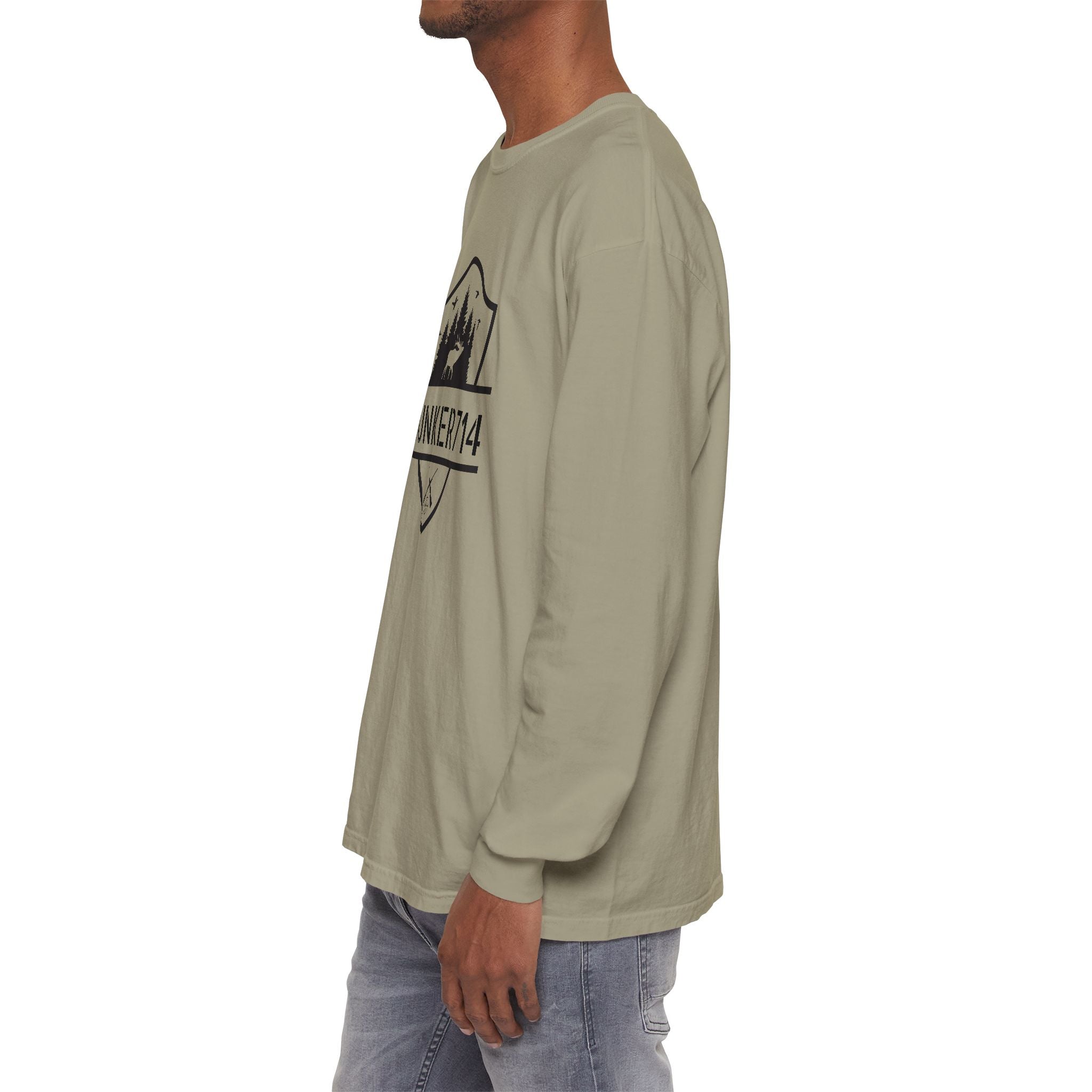 Bunker714 Shield Long-Sleeve Tee — Outdoor Logo Shirt